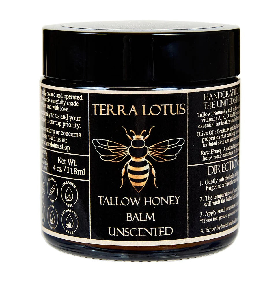 Organic Grass-Fed Beef Tallow Balm with Raw Honey - （2pc）