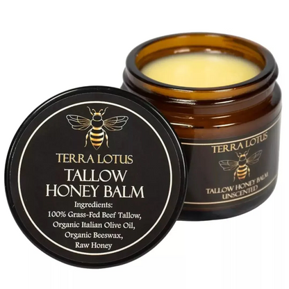 Organic Grass-Fed Beef Tallow Balm with Raw Honey - （2pc）